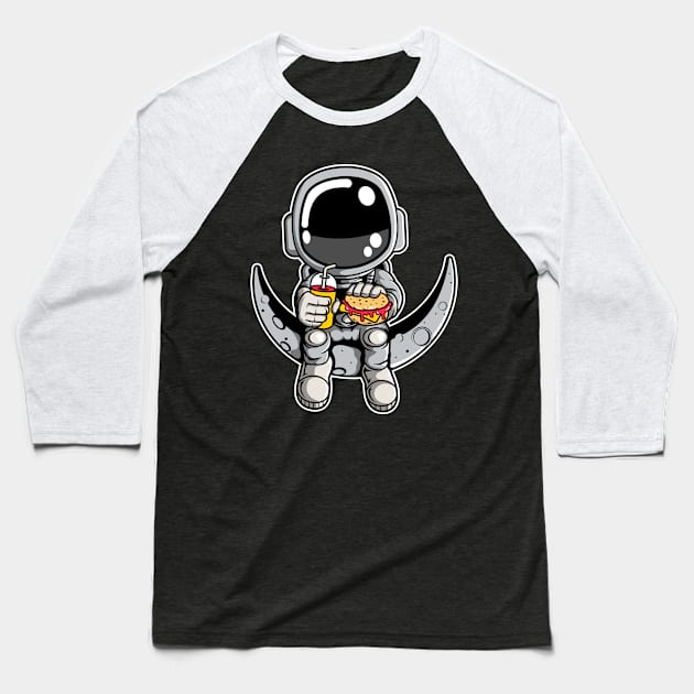 Astronaut Crescent Chair Baseball T-Shirt by ArtisticParadigms